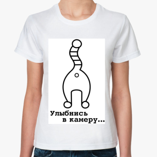 Классическая футболка с принтом Улыбнись =)