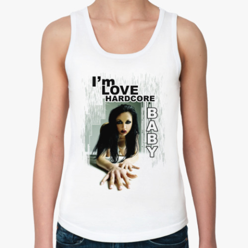 Женская майка с принтом Hardcore