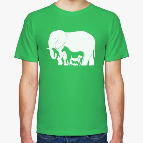 Футболка с принтом Звериная матрешка