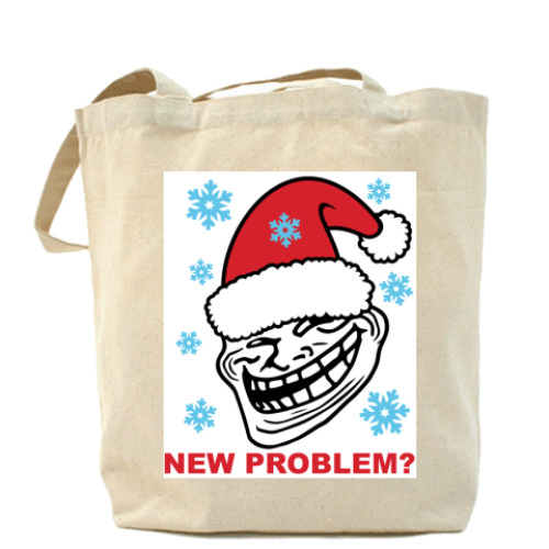 Сумка шоппер с принтом  Trollface