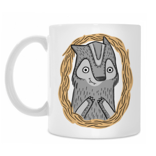 Кружка с принтом Волчик