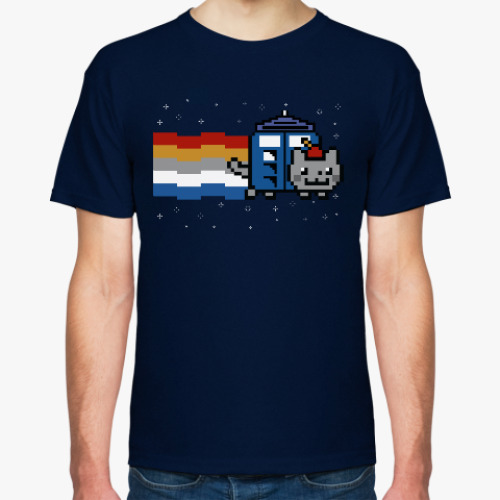 Футболка с принтом Доктор Нян (Nyan Cat)