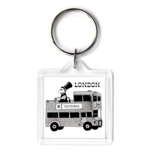 Брелок с принтом  'Лондон'