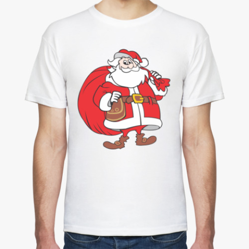 Футболка с принтом Санта Клаус
