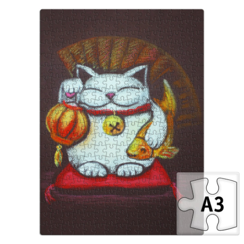 Пазл с принтом Манеки неко (Maneki neko)