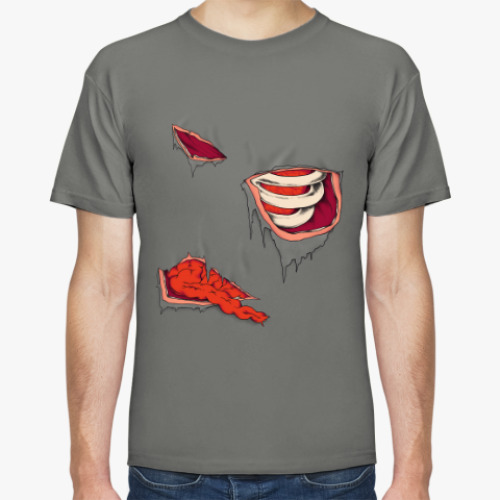 Футболка с принтом Зомби внутренности