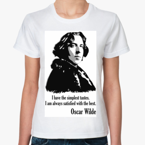 Классическая футболка с принтом Oscar Wilde