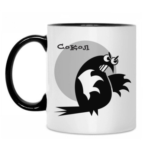 Кружка с принтом Сокол стрррашный