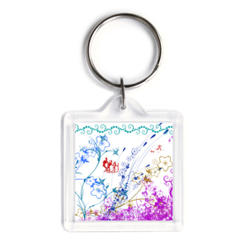 Брелок с принтом Флора