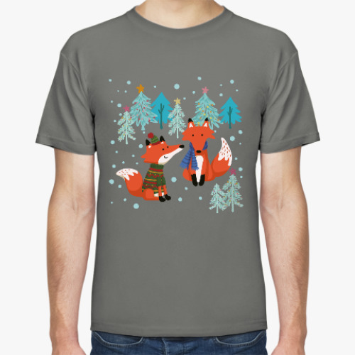 Футболка с принтом Лисички