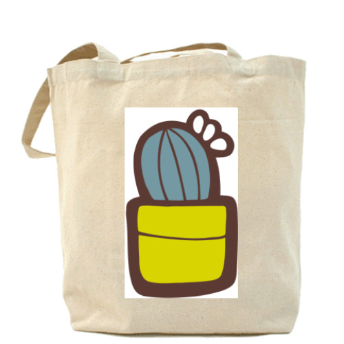 Сумка шоппер с принтом Кактус