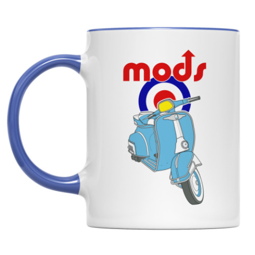 Кружка с принтом mods мопед