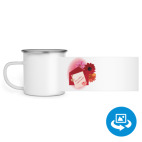 Кружка металлическая белая (круговая запечатка)