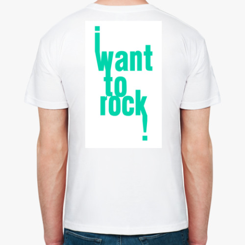 Футболка с принтом I wanna rock!