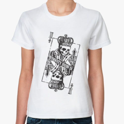 Классическая футболка с принтом череп