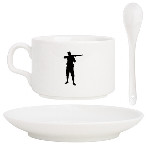 Кофейный набор с принтом Офицер