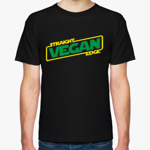 Футболка с принтом vegan straight edge