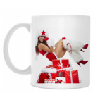 Новогодняя девушка на подарке