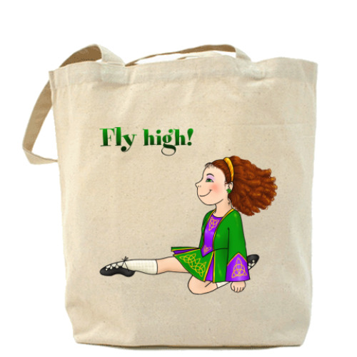 Сумка шоппер с принтом Reel girl