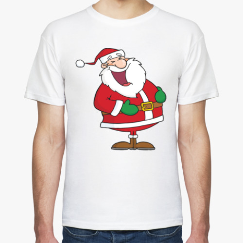 Футболка с принтом Санта Клаус