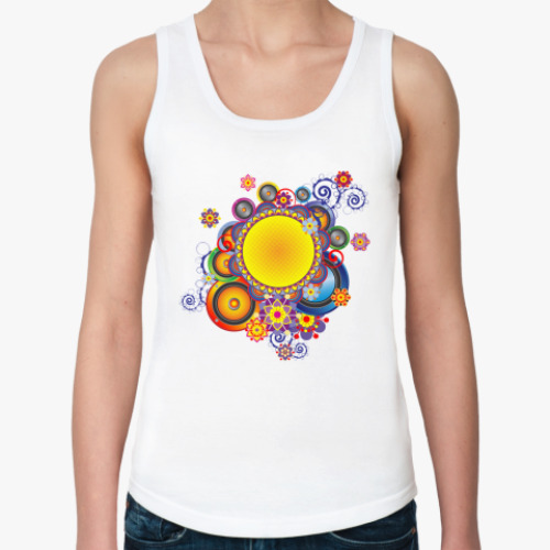 Женская майка с принтом цветы