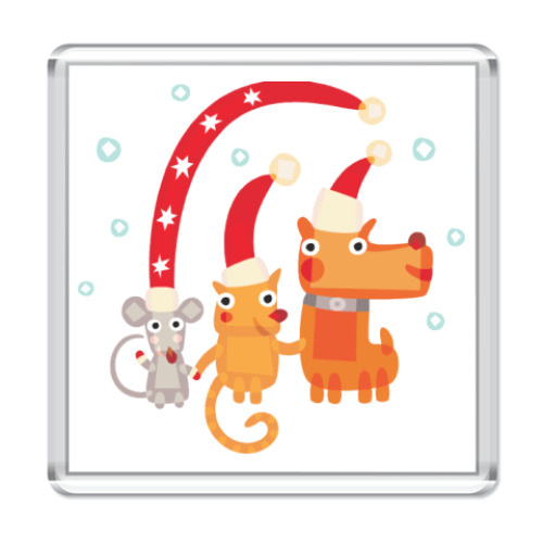 Магнит с принтом Символ года