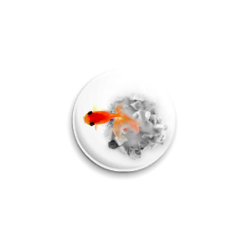 Значок 25мм с принтом Рыбка