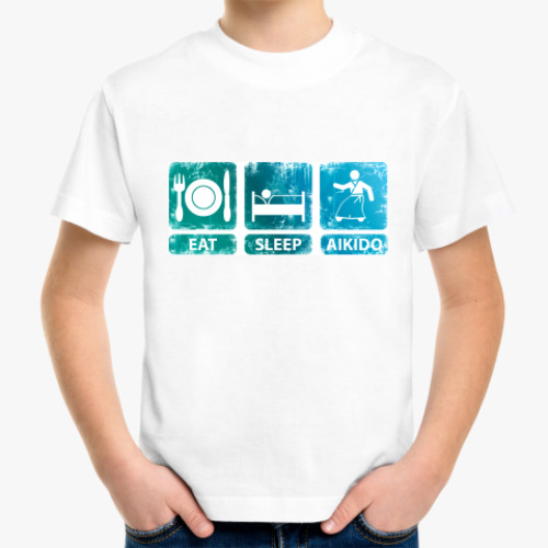 Детская футболка с принтом Айкидо!