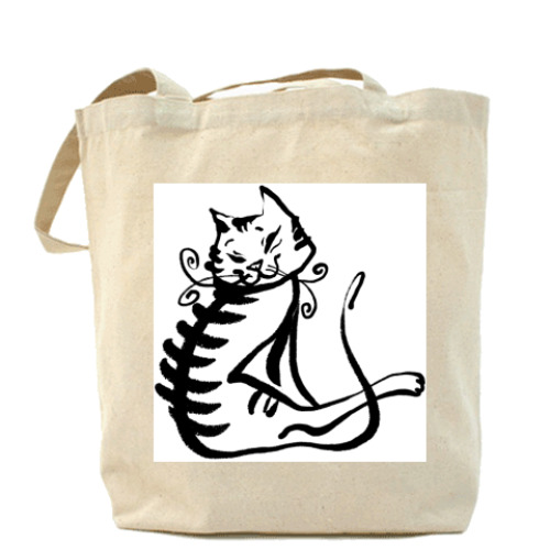 Сумка шоппер с принтом Кошик