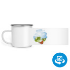 Кружка металлическая белая (круговая запечатка)