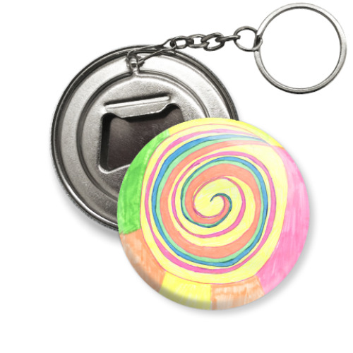 Брелок-открывашка с принтом  'Леденец'