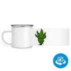 Кружка металлическая белая (круговая запечатка)