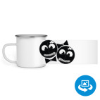 Кружка металлическая белая (круговая запечатка)