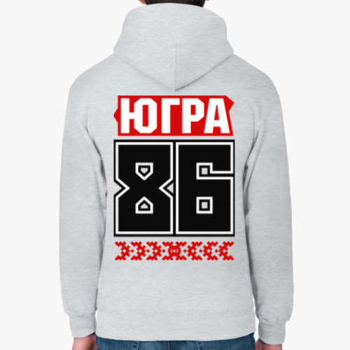 Толстовка худи с принтом ХМАО ЮГРА 86