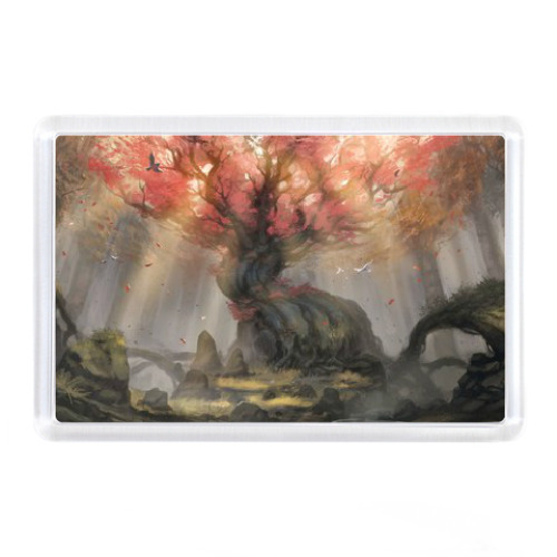 Магнит с принтом Вековое древо