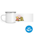 Кружка металлическая белая (круговая запечатка)