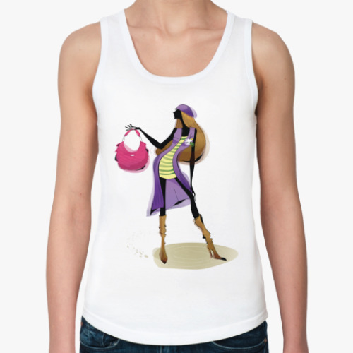 Женская майка с принтом Девушка