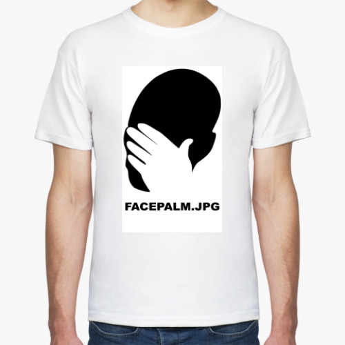 Футболка с принтом  FACEPALM
