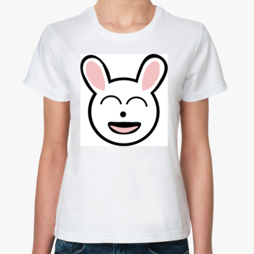 Классическая футболка с принтом BUNNY
