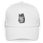 Кепка / бейсболка, белая (печать) Сова