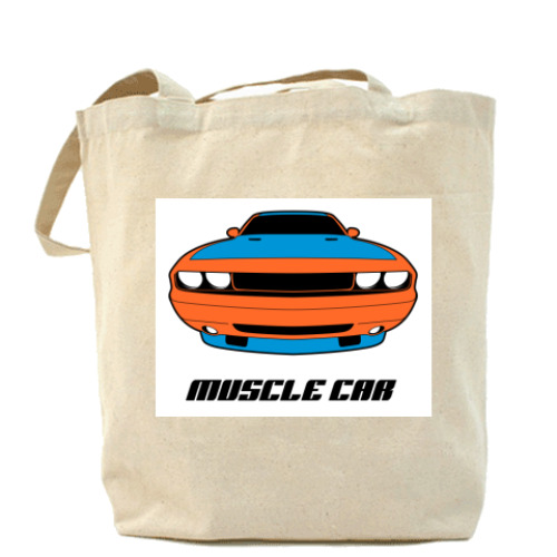 Сумка шоппер с принтом Muscle car