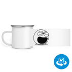 Кружка металлическая белая (круговая запечатка)