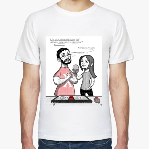 Футболка с принтом Интервью