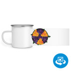 Кружка металлическая белая (круговая запечатка)