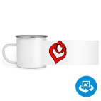 Кружка металлическая белая (круговая запечатка)