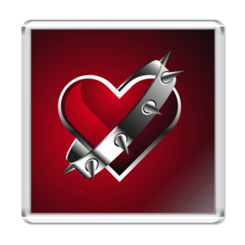 Магнит с принтом Сердце