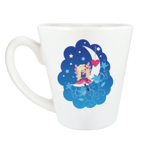 Чашка Латте с принтом Ангелочек