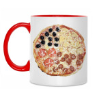 Двухцветная кружка Пицца