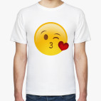 Классическая футболка Emoji Смайл: Воздушный Поцелуй