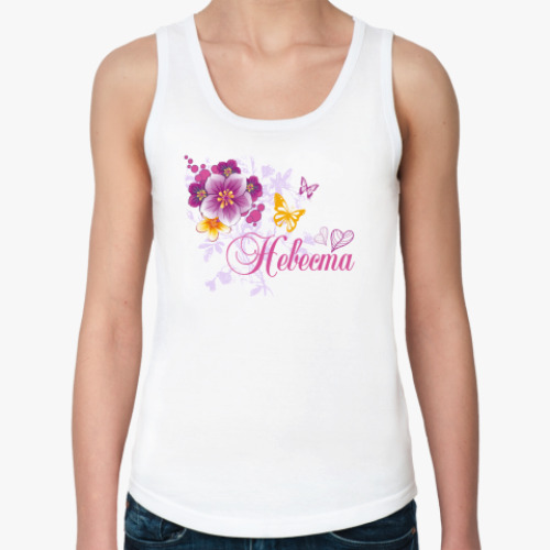 Женская майка с принтом Нежный цветок